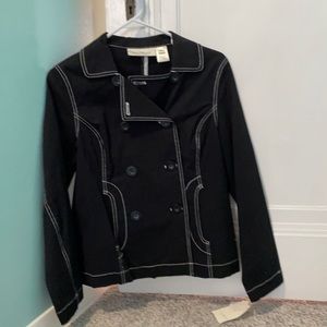 NWT Susan Bristol Black cotton  jacket